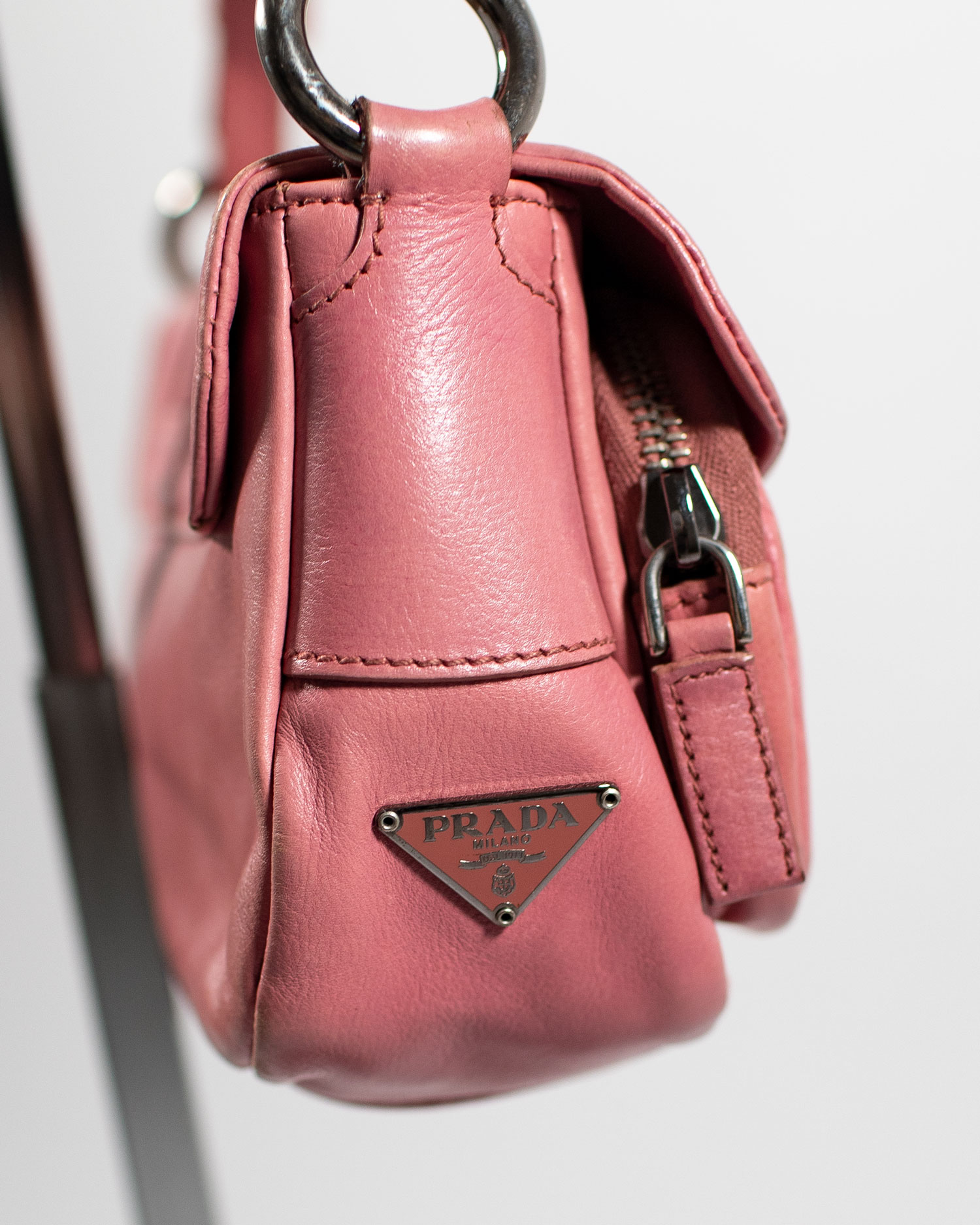 Prada | Bags | Prada Pink Wallet Continental Zip Around Wallet In Silver  Hardware | Poshmark