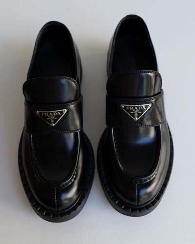 Prada Chocolate Brushed Leather Loafer