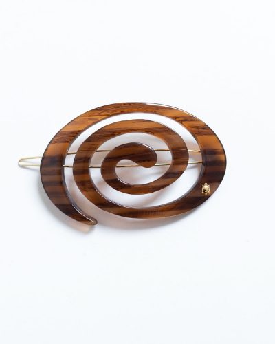 Turtle Story Large Spiral Clip Brown