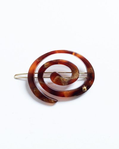 Turtle Story Small Spiral Clip Brown