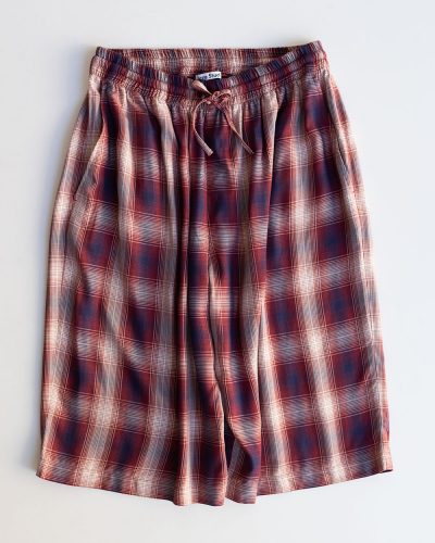 Acne Studios Check Knee-Length Bermuda Shorts Red