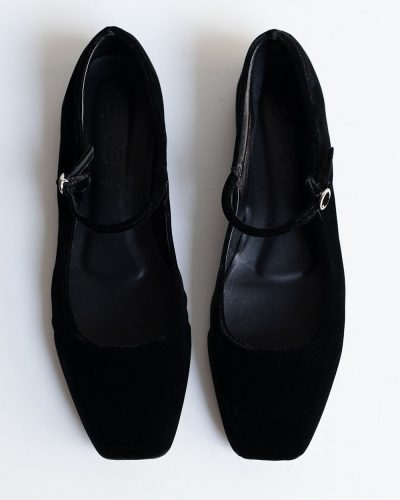 Aeyde Uma Velvet Mary-Jane Flats