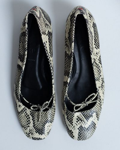 Aeyde Snake Ballerina Heels
