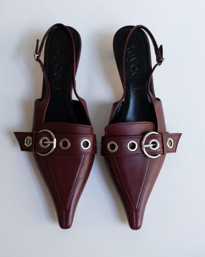 Aeyde Davina Eyelet Slingback Pumps