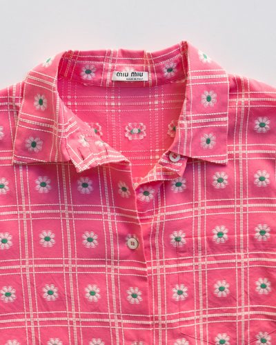 Miu Miu Pink Flower Shirt