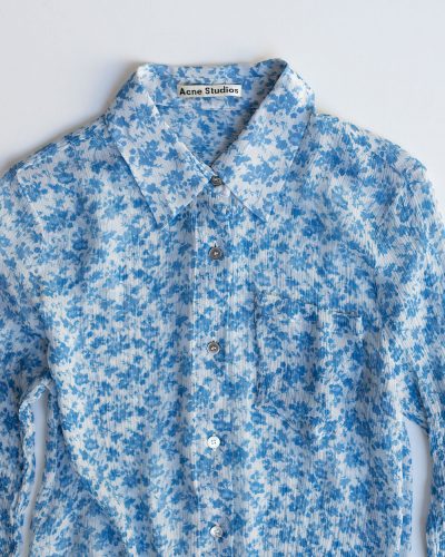 Acne Studios Floral Silk Chiffon Blouse