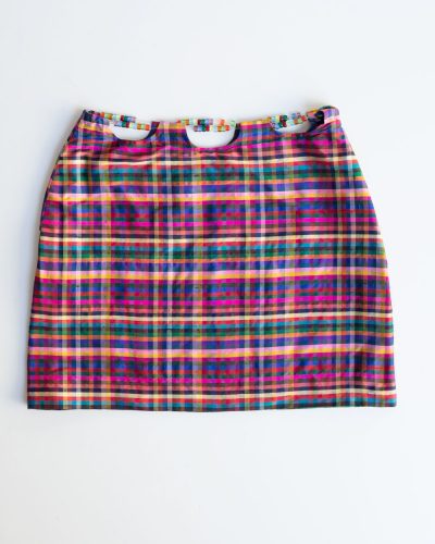 Vintage Moschino Silk Skirt Beaded Waist