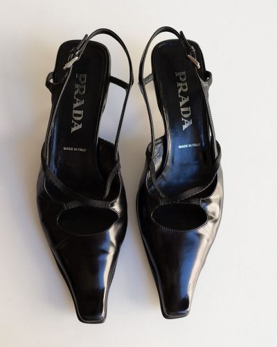 Prada 2000s Slingback Kitten Heels