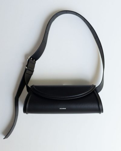Jil Sander Cannolo Small Leather Bag Black