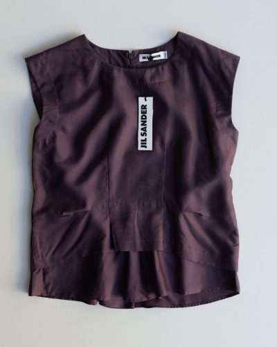 Jil Sander Deep Plum Silk Top