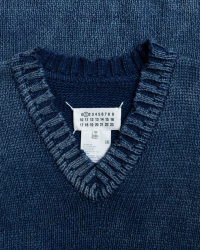 Maison Margiela Blue Medium Wash V-Neck Vest