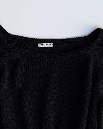 Miu Miu Smocked Knit Pullover