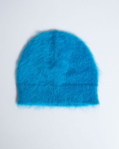 Jil Sander Brushed Mohair-Blend Beanie Turquoise