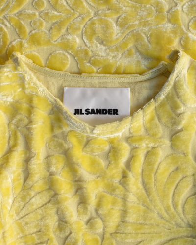 Jil Sander Yellow Velvet Top