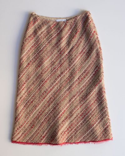 Prada FW 2000 Wool Tweed Skirt