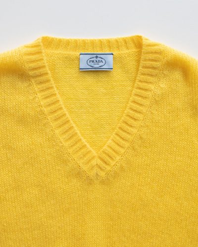 Prada Mohair V-Neck Sweater