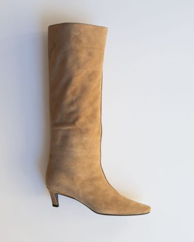 Toteme Wide Shaft Suede Knee-High Boots