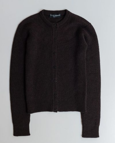 Dolce & Gabbana Alpaca Wool Cardigan Brown