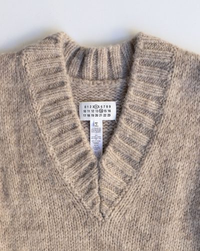 Maison Margiela Botanical Dye Knit Vest Light Brown