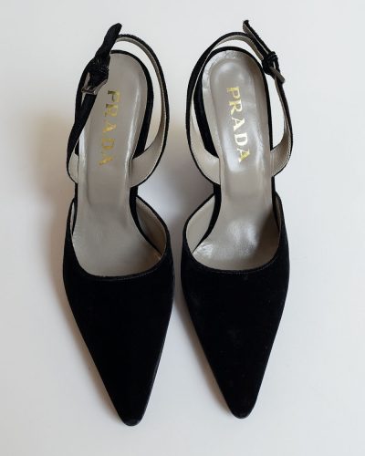 Prada 1998 Velvet Wedges