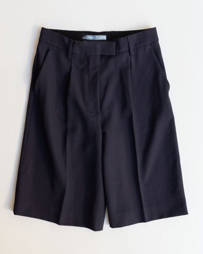 Prada Navy Wool Shorts