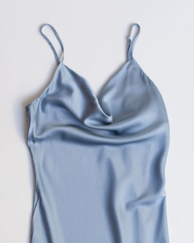 Blue Silk Dress