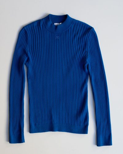 Courreges Logo Ribbed Knit Turtleneck